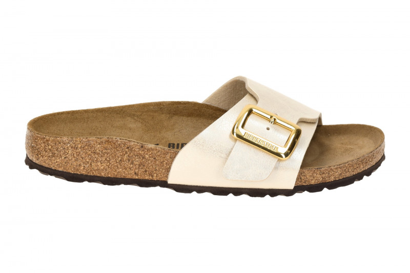 Birkenstock Catalina Cushion Buckle Pantolette beige SCHMAL 1029393