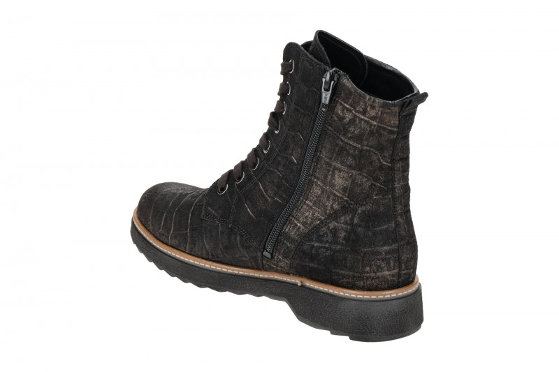 Waldläufer Kitomi Winter Stiefel schwarz braun Effekt K-Weite