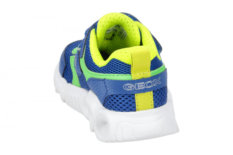 Geox Wroom Kinder Schuhe blau grün Lights J25GAB