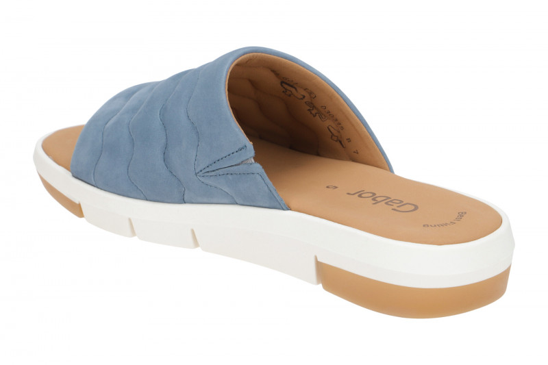 Gabor Pantolette jeans blau Soft-Nubuk 84.601.16