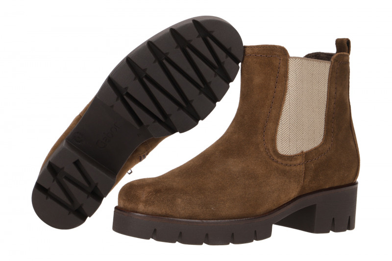 Gabor Stiefelette braun whisky Velour 91.710.18