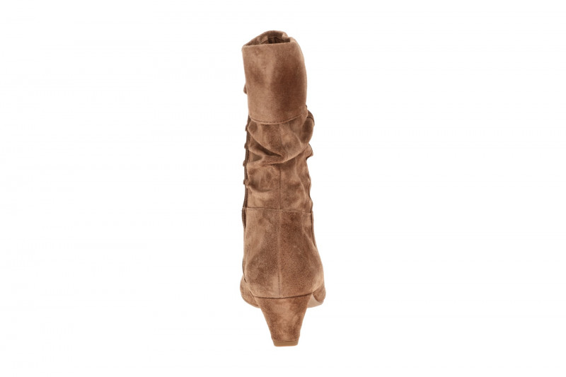 Paul Green Stiefelette braun nut Velour gerafft 8325