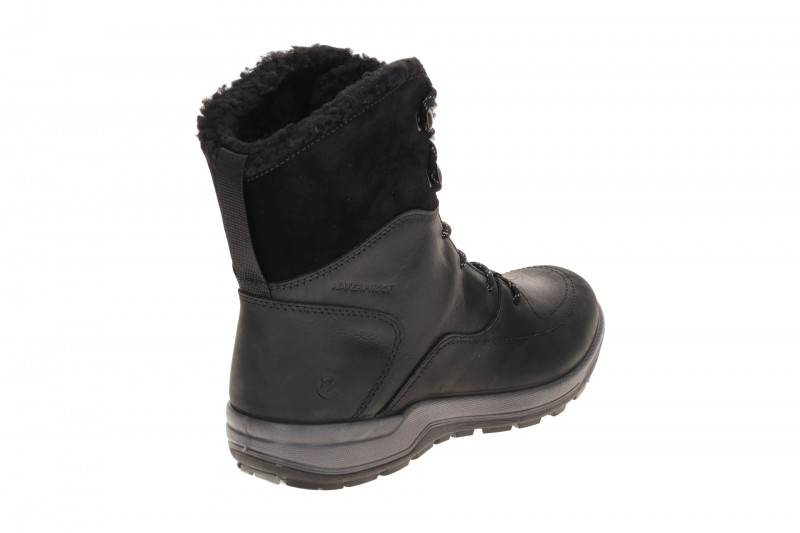 Ecco Trace Stiefel Winter Schnür Boots schwarz Warmfutter 832233