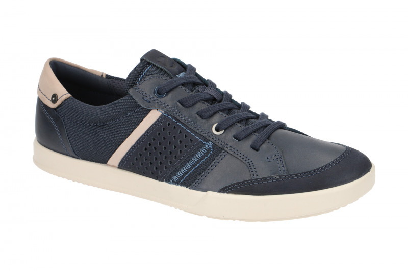 Ecco Collin Schnür Schuhe blau grau