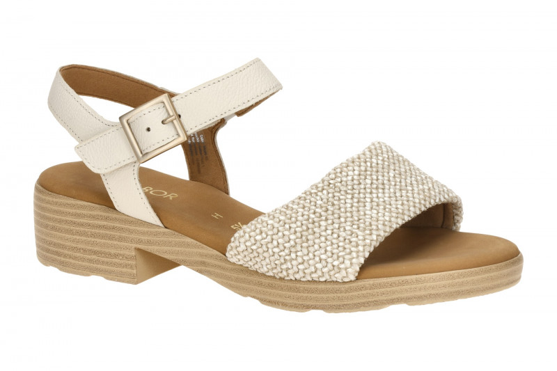 Gabor Sandalette weiß beige H-Weite 82.814.61