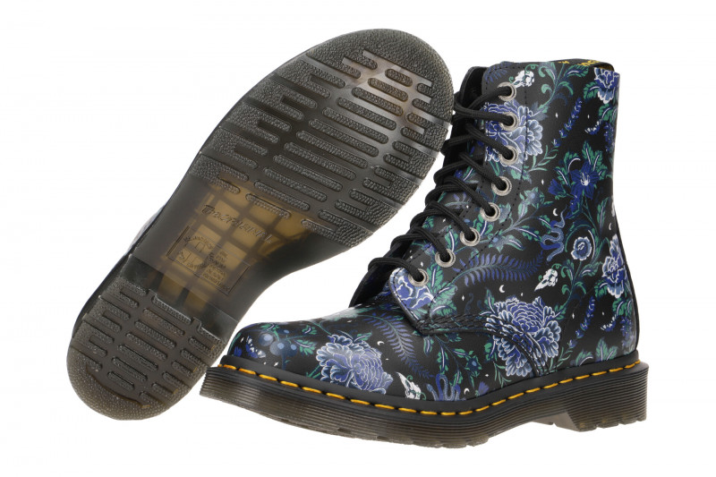 Dr Martens Pascal Stiefel schwarz Floral Damen 1460