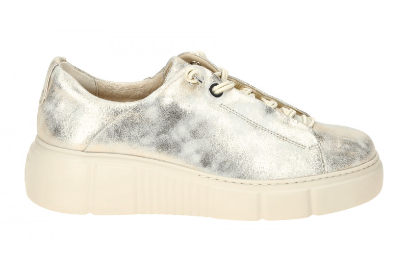 Paul Green Sneaker Keil Schuhe silber grau metallic 5418