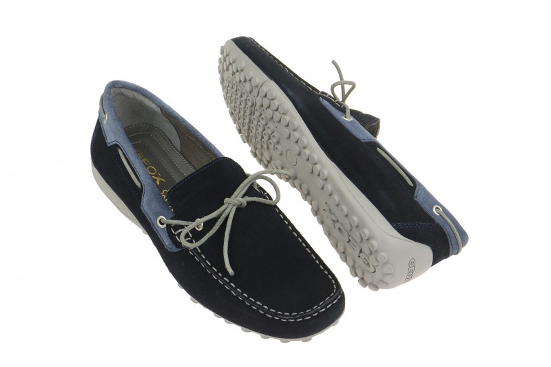 Geox Snake Mokassin Schuhe blau navy U4207I