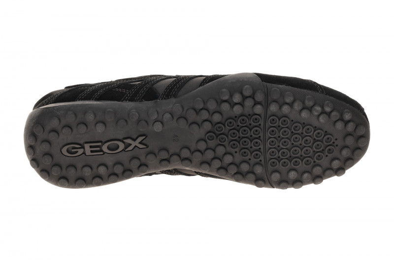 Geox Snake Slipper Schuhe schwarz Velour Nubuck U56MNB