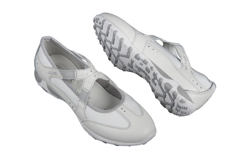 Geox Schuhe Freccia Bal in weiß Damen Slipper