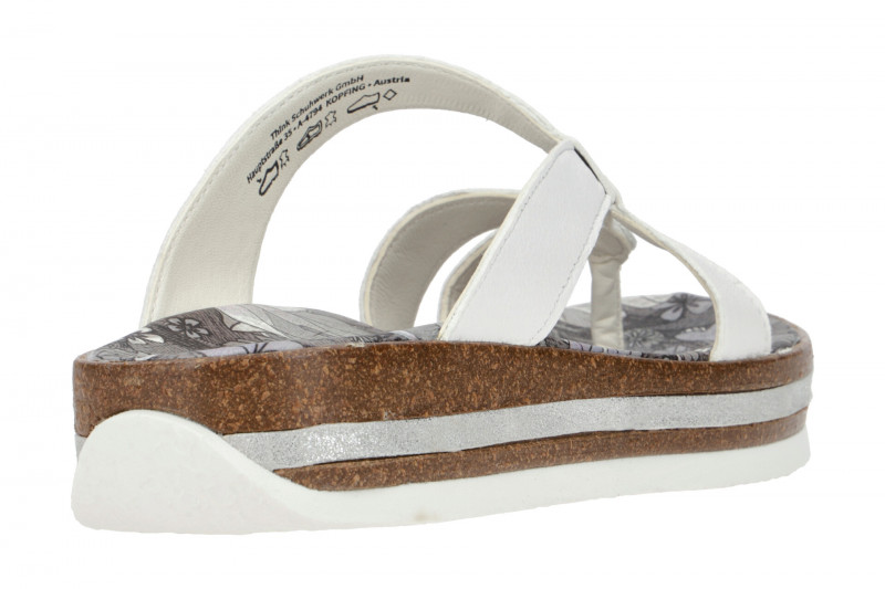 Think Zega Pantolette weiß Zehentrenner