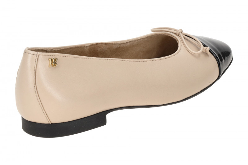 Paul Green Ballerinas beige schwarz Lack Nappa 1000
