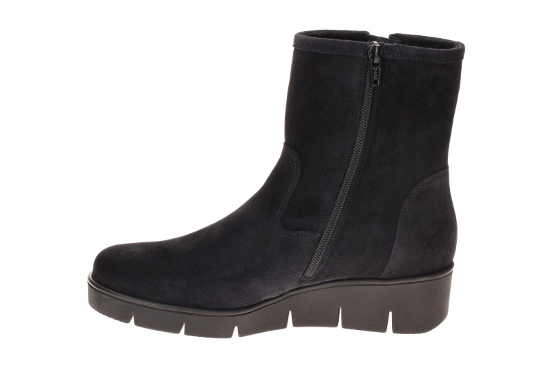 Gabor Keil Stiefelette blau Velour Schnalle 8005.02.002