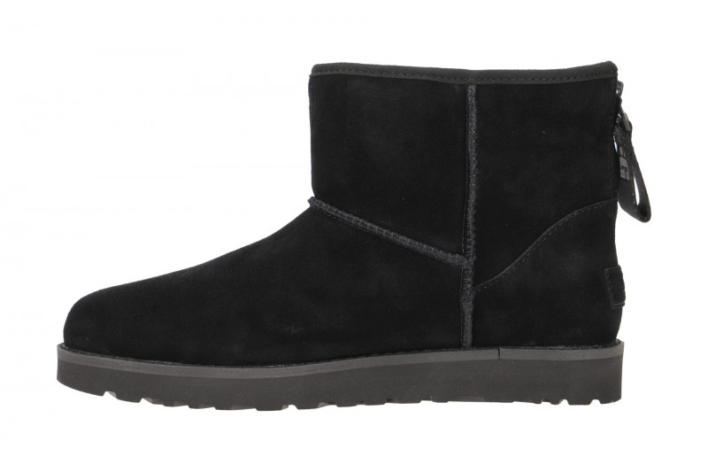 UGG Classic Mini Logo Zip Stiefel schwarz 1122671