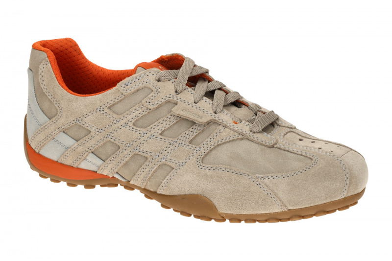Geox Snake Schuhe beige sand Velour Nubuck U55MNA