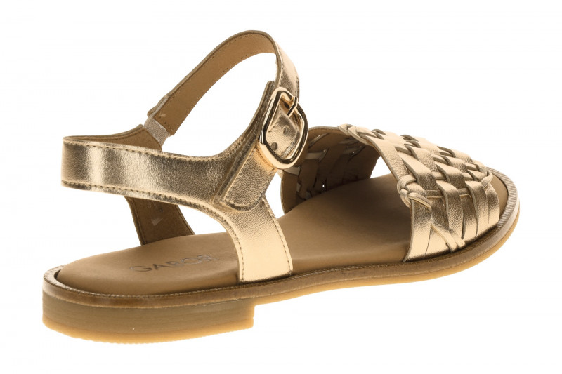 Gabor Fashion Sandale beige metallic geflochten 85.514.62