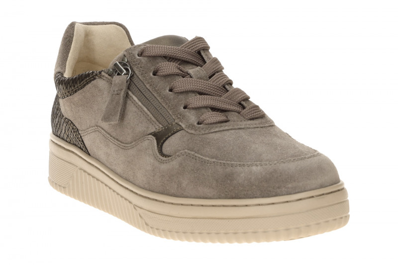 Gabor Comfort Sneakers taupe grau metallic K-Weite 6016.01