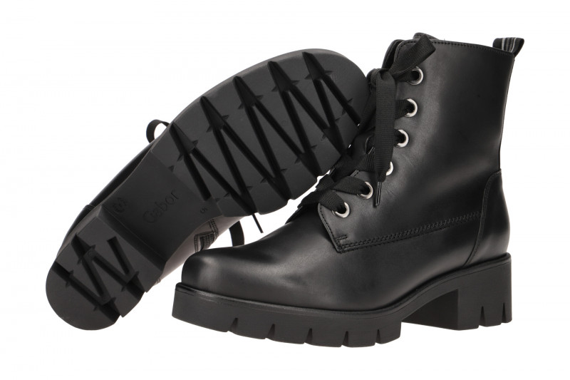 Gabor Stiefelette schwarz Glattleder 31.711.27