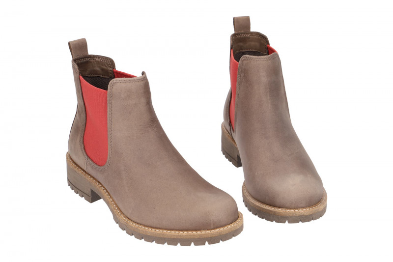 Ecco Elaine Chelsea Stiefelette grau rot 24460302064