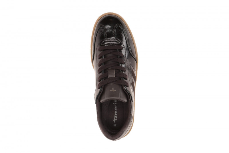 Tamaris Schuhe Sneaker braun mocca Lack 23723