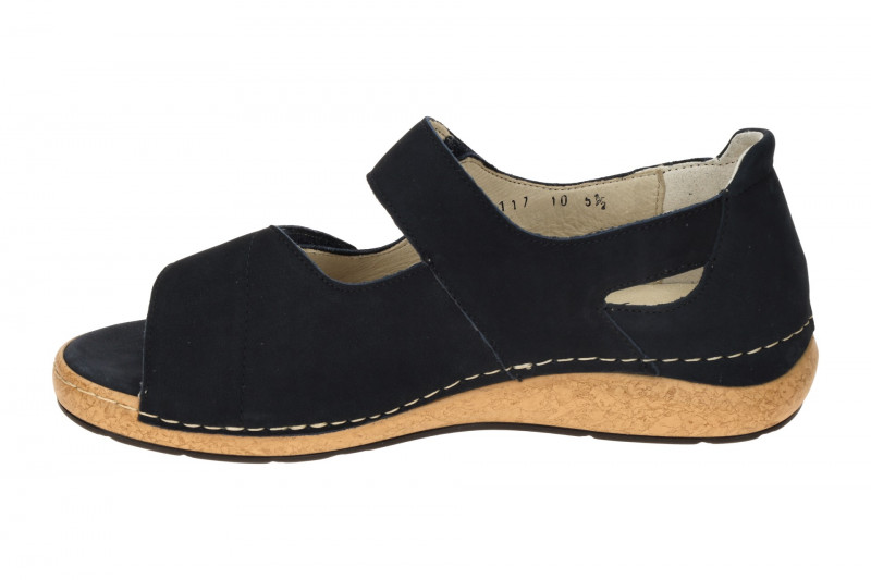 Waldläufer Heliett Sandale blau marine K-Weite 681801