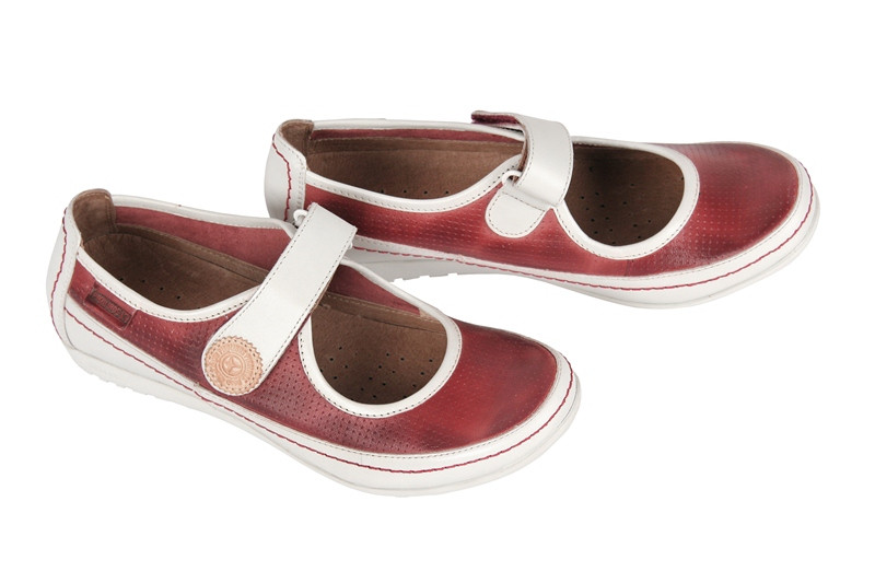 Pikolinos Lisboa Schuhe rot weiß Slipper 767-848LA