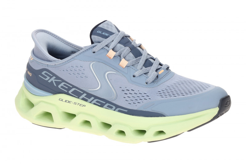 Skechers Glide Step Schuhe blau grün Damen Slip-Ins 150510