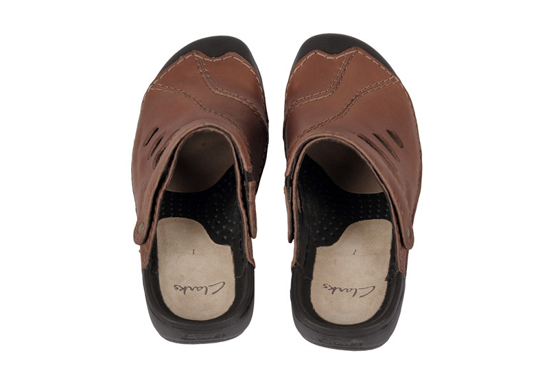 Clarks Wild Vibe tan hellbraun Herren Pantoletten