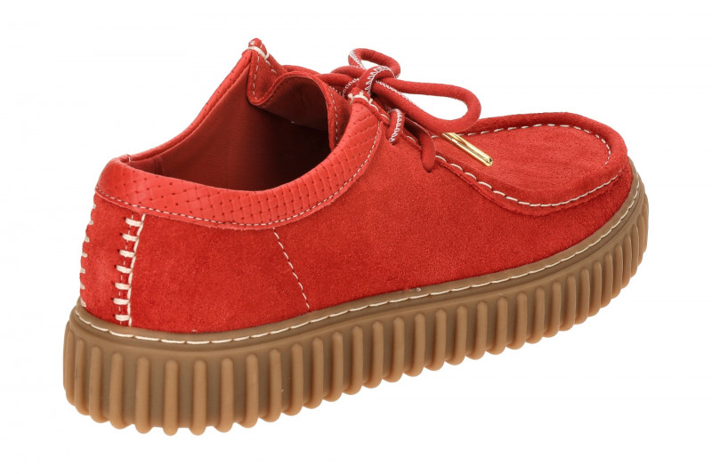 Clarks Torhill Lo Schuhe rot Herren Velour 26180908