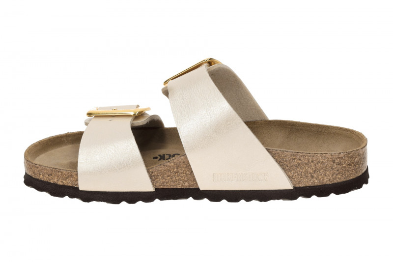 Birkenstock Sydney Cushion Buckle Pantolette perl weiß 1029492