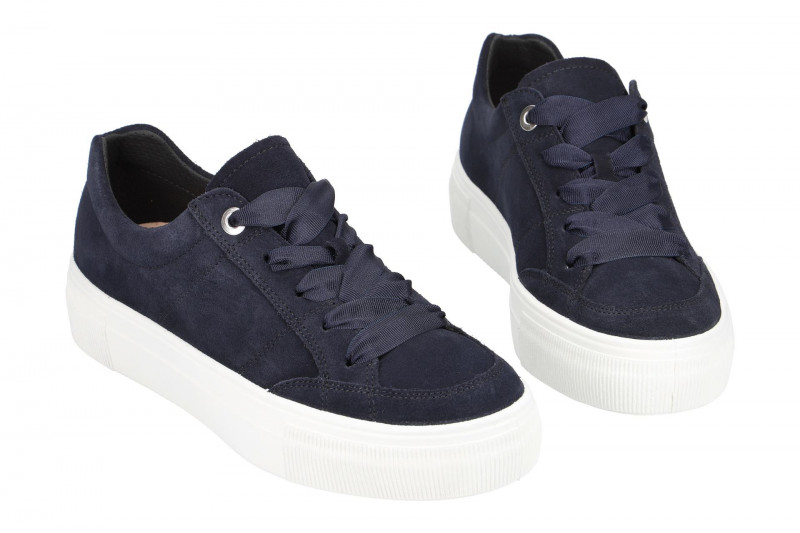 Legero Lima Plateau Schuhe blau Velour