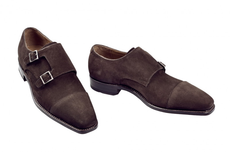 Gordon & Bros Schuhe braun rahmengenähte Velour 4376