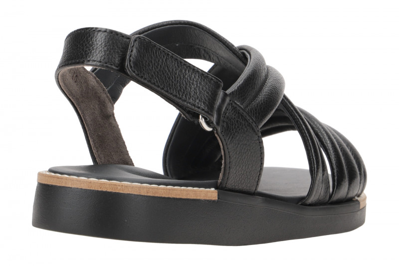 Paul Green Sandale Kreuzriemen schwarz Klett 6054