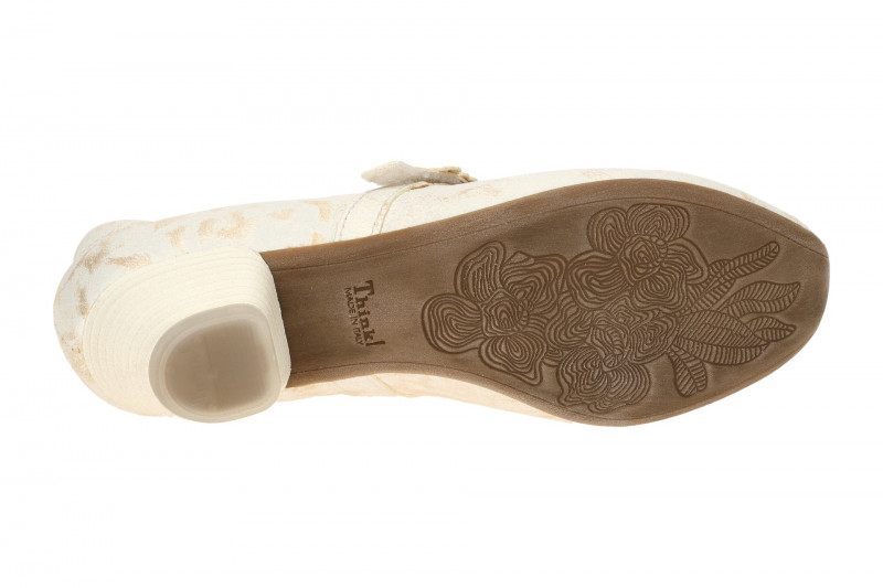 Think Aida Riemchen Pumps weiß gold