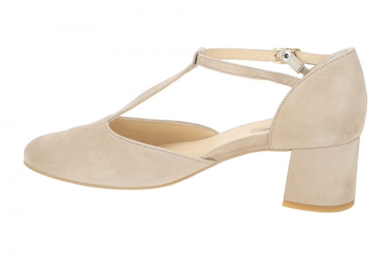 Paul Green T-Steg Pumps beige Samt Velour 3807