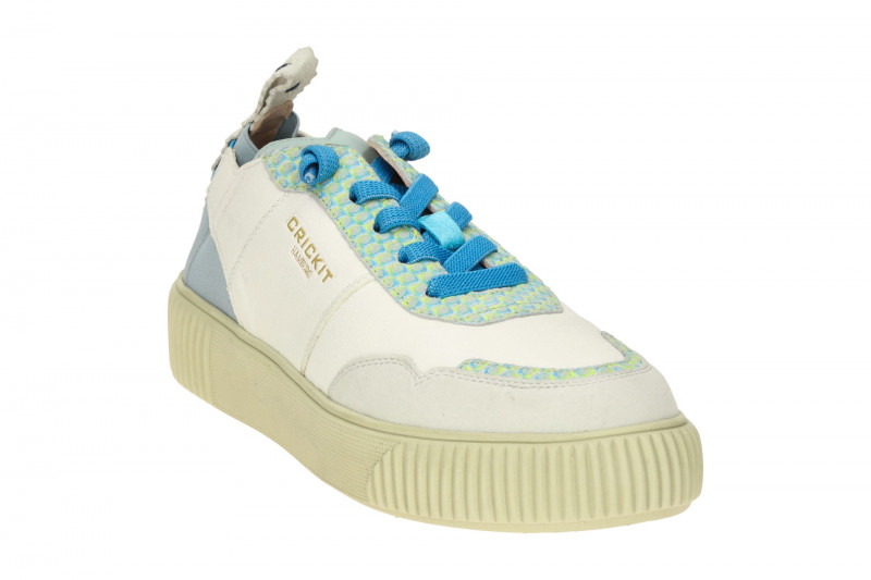 CRICKIT Oakli Stretch Sneaker weiß blau 3D Effekt