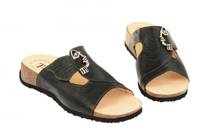 Think Mizzi Pantoletten schwarz Klett 124