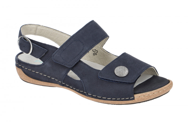Waldläufer Heliett Sandale blau Nubuck 342002