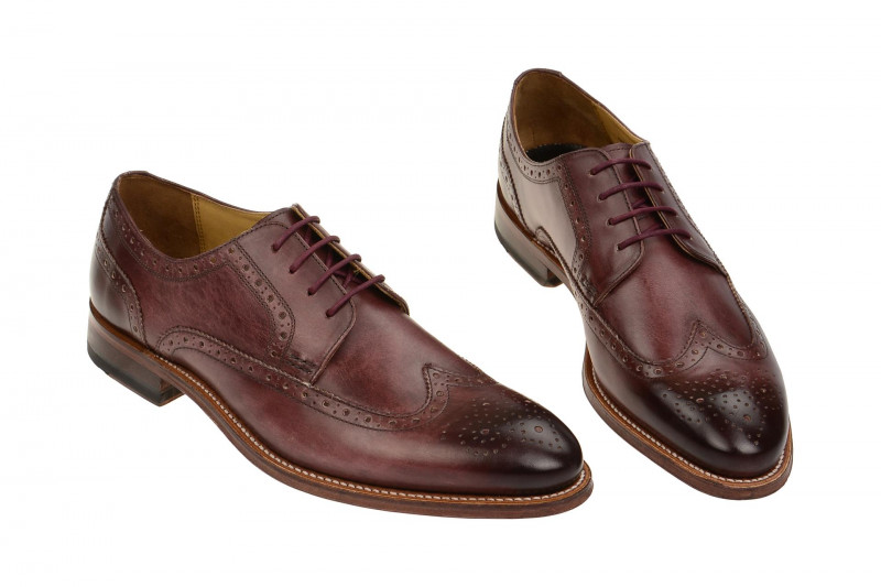 Gordon & Bros Schuhe Fabian rot bordo Rahmengenäht 5093-C