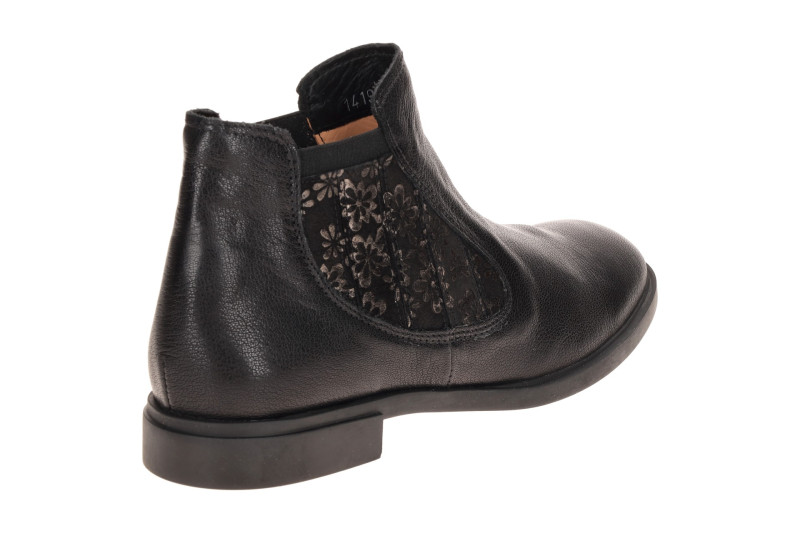 Think Nina Chelsea Stiefelette schwarz Blumen 1419