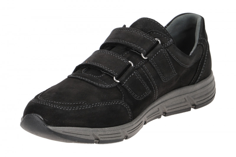 Waldläufer Haslo Schuhe Herren schwarz Klett Nubuck 323301