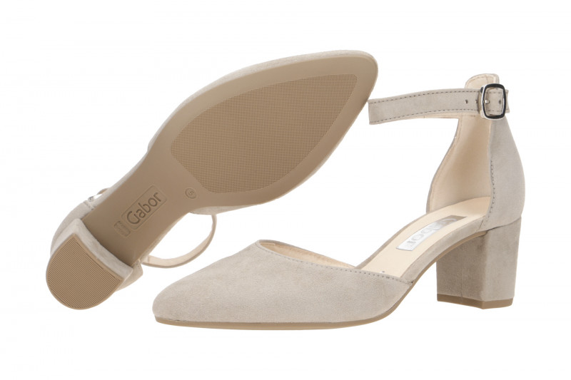 Gabor Riemchen Pumps grau visone 81.340.12