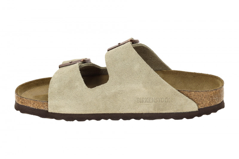Birkenstock Arizona BS Pantolette taupe grau SCHMAL 51463