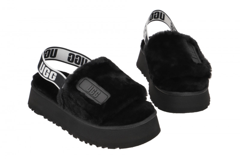 UGG Disco Slide Sandalen Hausschuhe schwarz 1112258