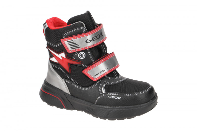 Geox Sveggen Kinder Stiefel schwarz rot Warmfutter J267UC