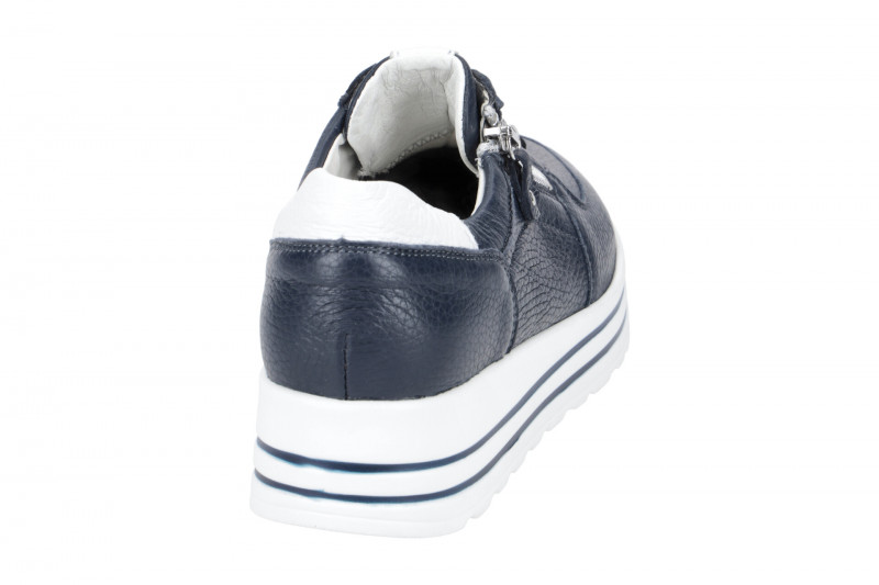 Waldläufer Lana Plateau Schuhe blau weiß H-Weite 758009