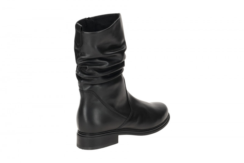 Gabor Comfort Stiefel schwarz Glattleder gerafft 72.793.57