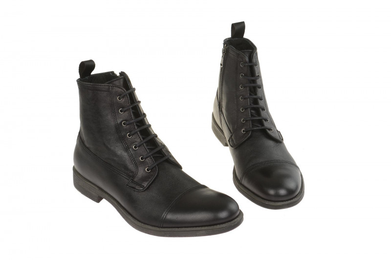 Geox Respira Jaylon B Herren Boots in schwarz - elegante Stiefelette