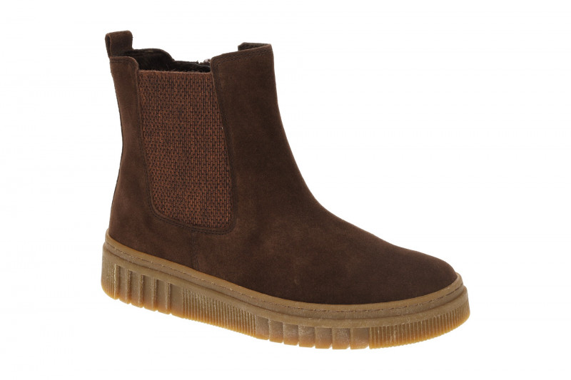 Gabor Stiefelette braun Chelsea Boots Velour 8008.03.004