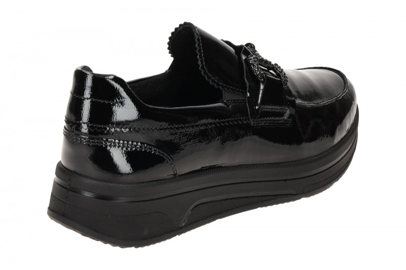 ARA Sapporo 3 Plateau Slipper schwarz Lack 1227522
